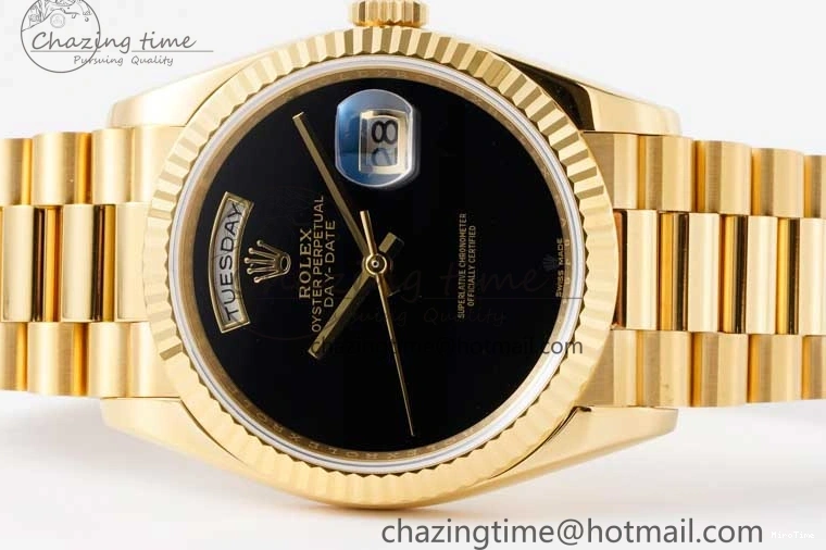 MiroTime 0321 NewStyle Day Date 36 YG RAF Best Edition Black No Marker on YG Bracelet A 2019